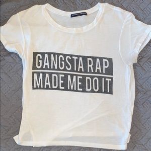 Graphic cropped T shirt